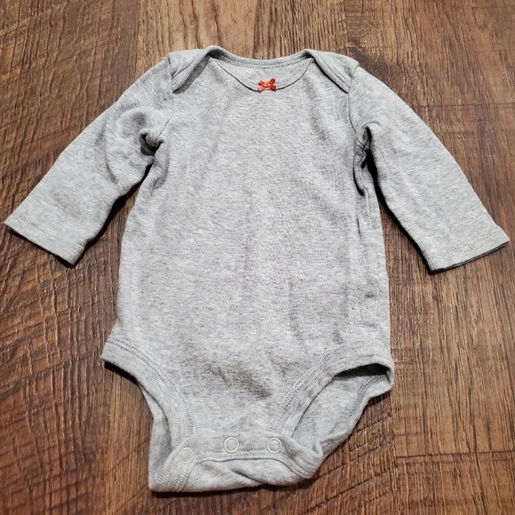 Carters Just One You Baby Girl Long Sleeve One Piece Bodysuits Red Coral Grey 3M - Picture 6 of 7